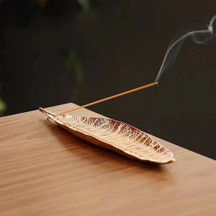 Buddha Stones合金製東洋葉癒し香炉装飾