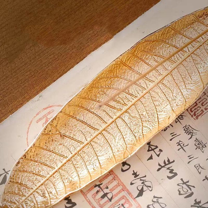 Buddha Stones合金製東洋葉癒し香炉装飾