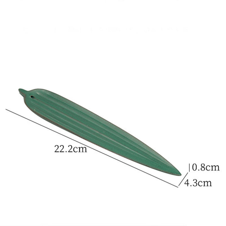 Buddha Stones緑竹の葉 癒し 陶器 香炉 装飾 - image 4