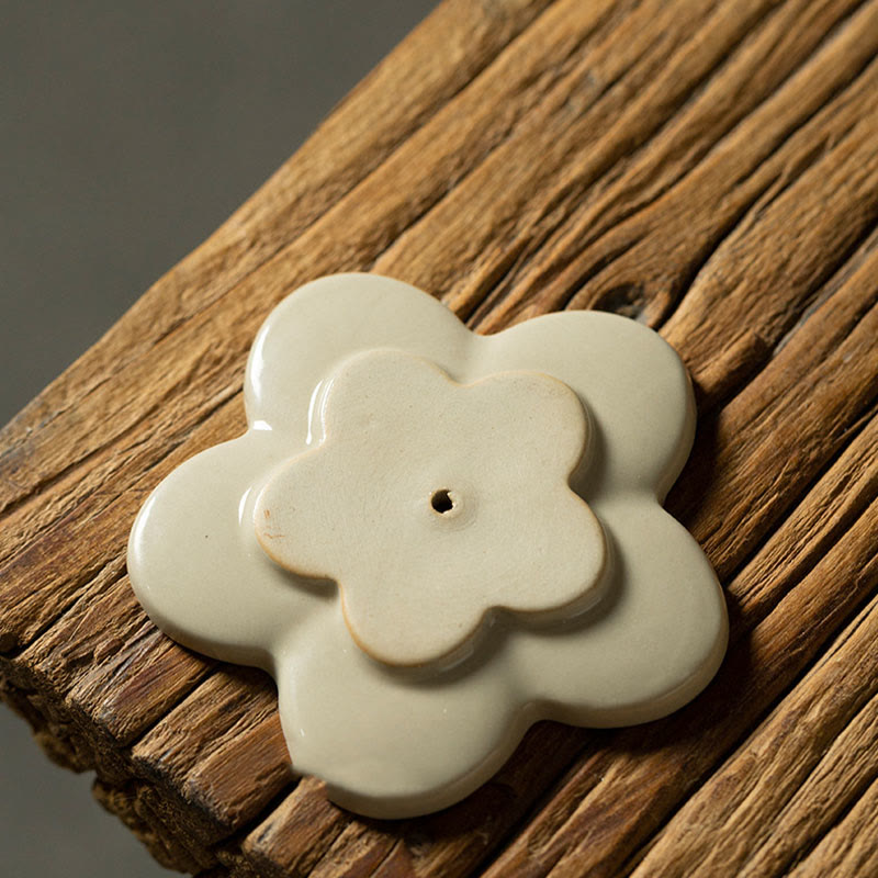 Buddha Stones蓮 桜 梅 菊 癒し 陶器 香炉 装飾