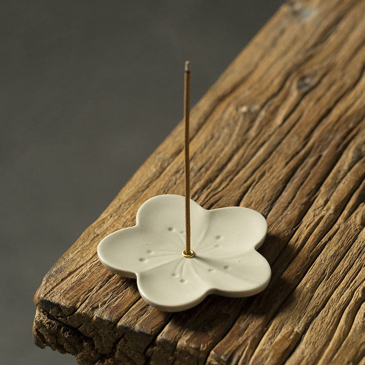 Buddha Stones蓮 桜 梅 菊 癒し 陶器 香炉 装飾