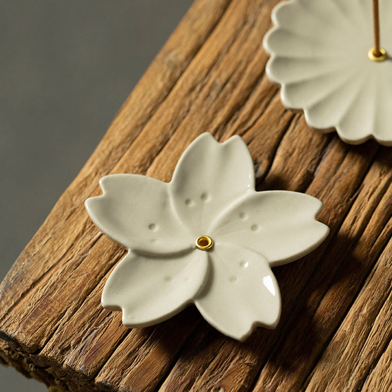 Buddha Stones蓮 桜 梅 菊 癒し 陶器 香炉 装飾 - image 2