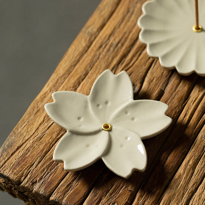 Buddha Stones蓮 桜 梅 菊 癒し 陶器 香炉 装飾 - image 2