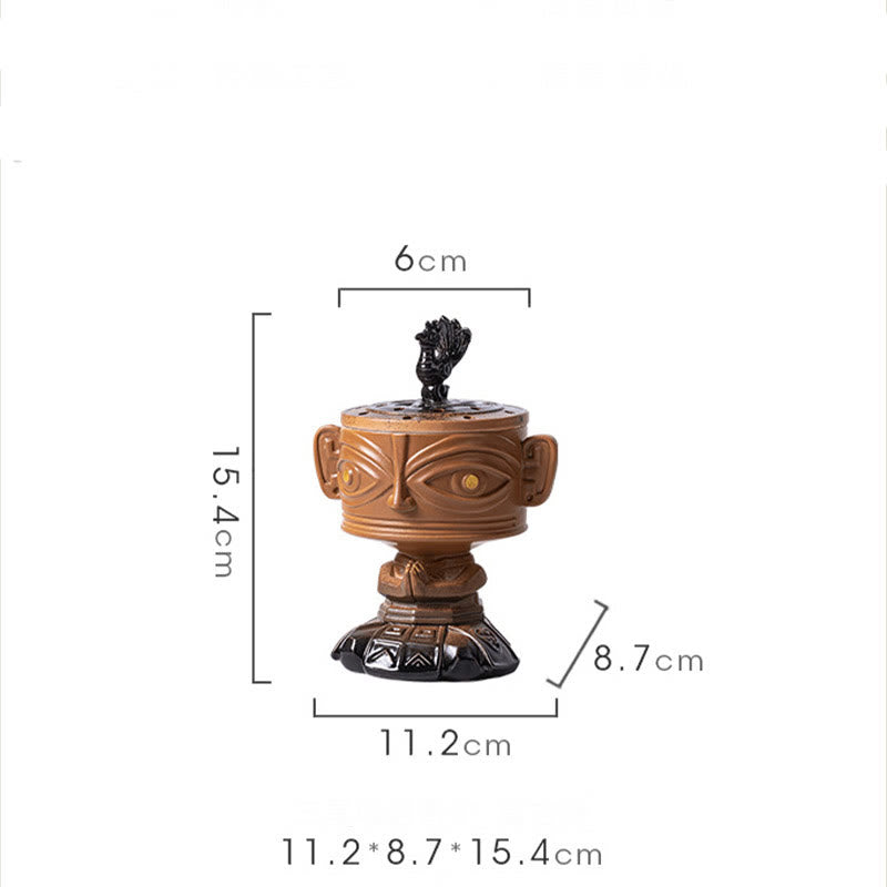 Buddha Stones三星堆 癒しの陶器製香炉 卓上装飾
