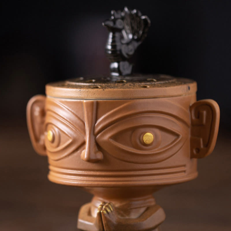 Buddha Stones三星堆 癒しの陶器製香炉 卓上装飾