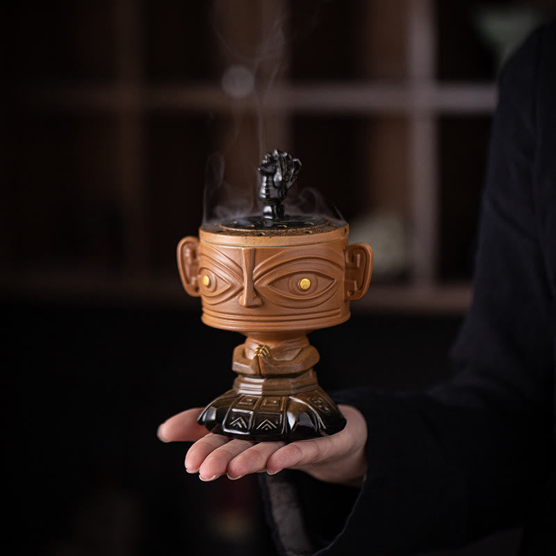 Buddha Stones三星堆 癒しの陶器製香炉 卓上装飾
