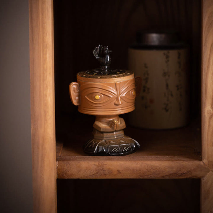 Buddha Stones三星堆 癒しの陶器製香炉 卓上装飾
