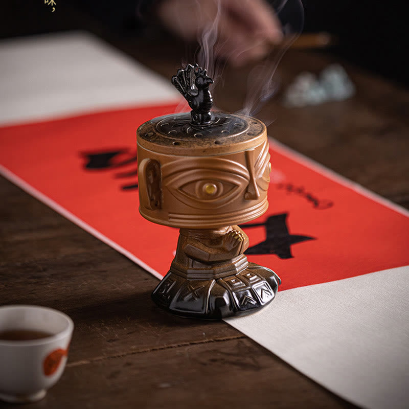 Buddha Stones三星堆 癒しの陶器製香炉 卓上装飾