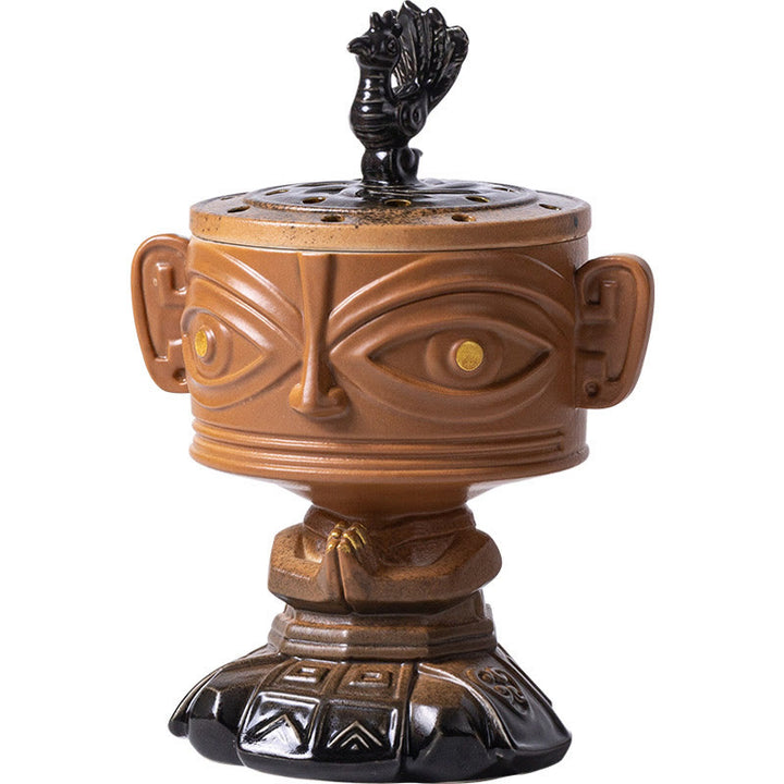 Buddha Stones三星堆 癒しの陶器製香炉 卓上装飾