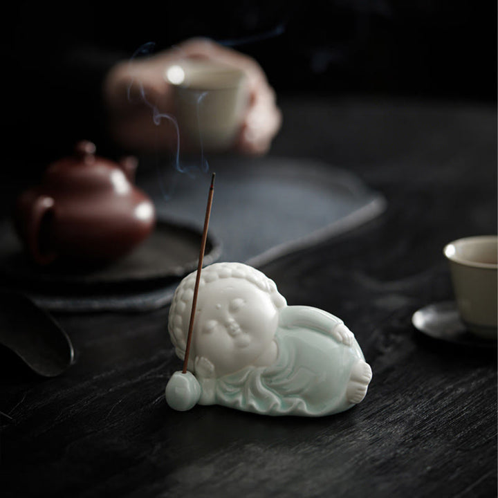 Buddha Stones仏陀 座像 立像 横たわ像 陶器製 癒し 香炉 卓上装飾