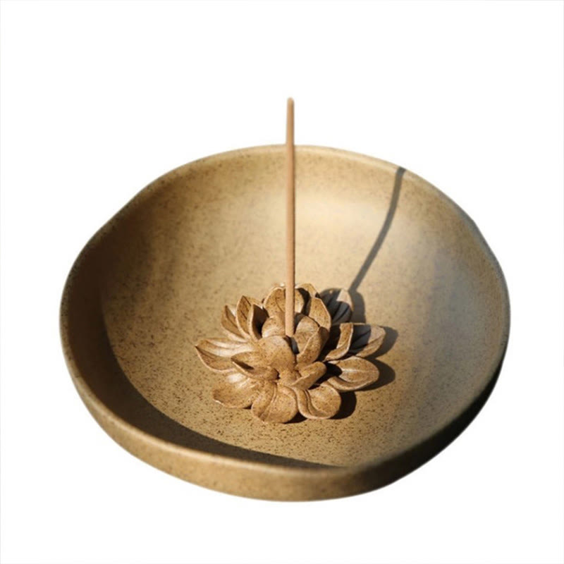 Buddha Stones蓮台座 癒し 陶器 香炉 装飾