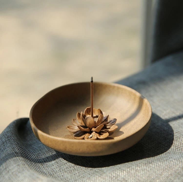 Buddha Stones蓮台座 癒し 陶器 香炉 装飾