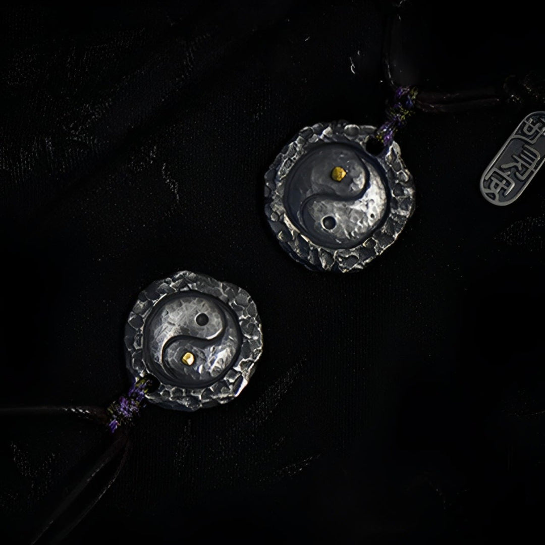 Buddha Stones 999 スターリングシルバー太極拳陰陽デザインハーモニーネックレスペンダント - image 12