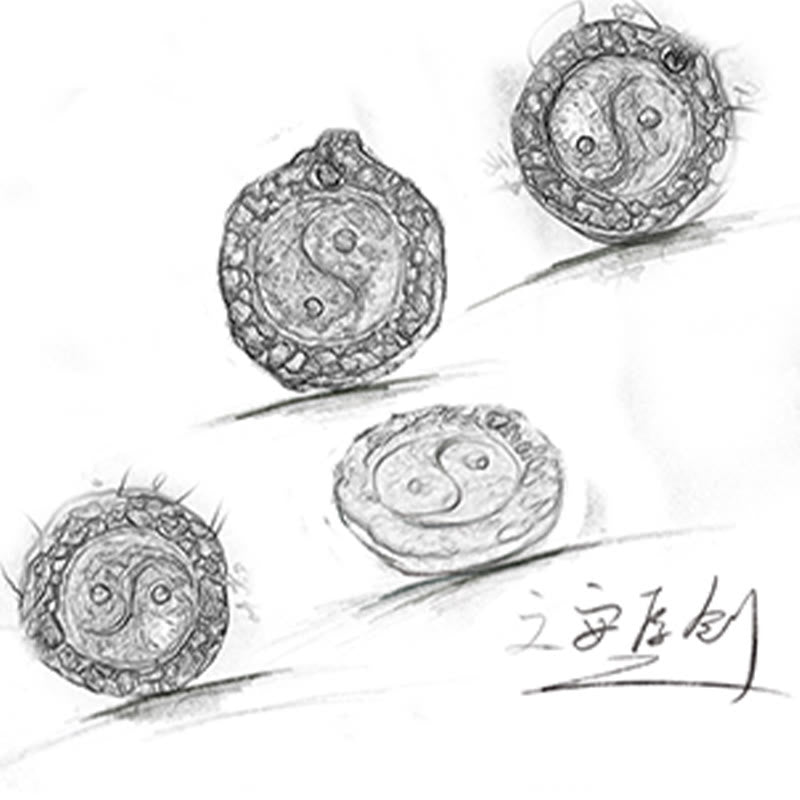 Buddha Stones 999 スターリングシルバー太極拳陰陽デザインハーモニーネックレスペンダント - image 8