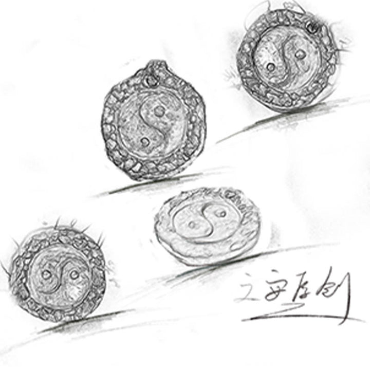 Buddha Stones 999 スターリングシルバー太極拳陰陽デザインハーモニーネックレスペンダント - image 8