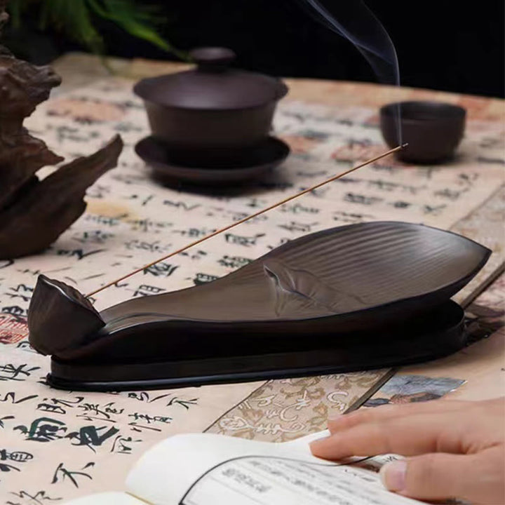 Buddha Stones蓮の実 禅 癒し ブラウン 陶器 スティック 香炉 装飾
