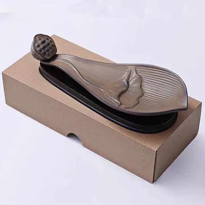 Buddha Stones蓮の実 禅 癒し ブラウン 陶器 スティック 香炉 装飾