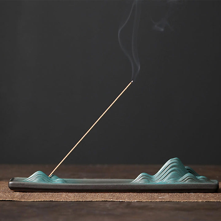 Buddha Stones月うさぎ 貔貅山 癒し 陶器 スティック 香炉 装飾 - 山 23.6×4.1×3.4cm - image 17