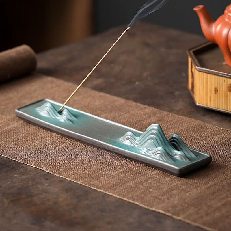 Buddha Stones月うさぎ 貔貅山 癒し 陶器 スティック 香炉 装飾 - image 19