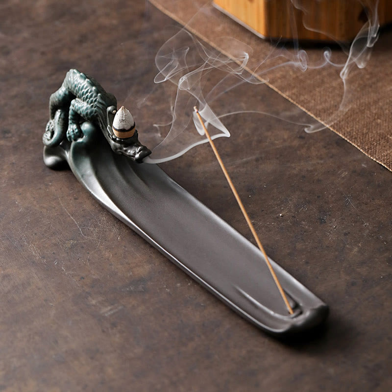 Buddha Stones月うさぎ 貔貅山 癒し 陶器 スティック 香炉 装飾 - image 10