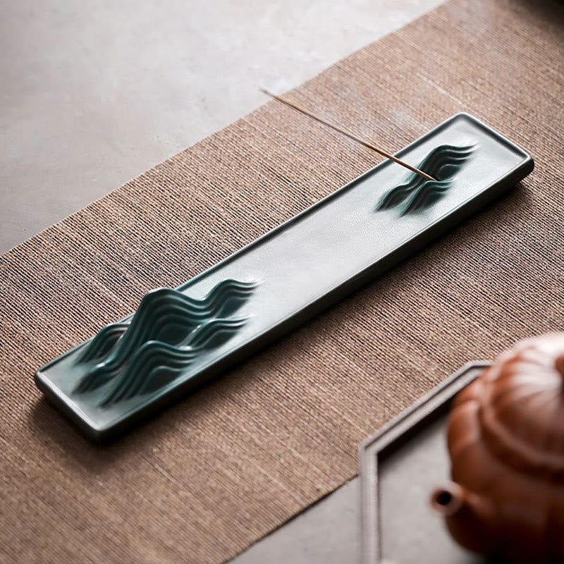 Buddha Stones月うさぎ 貔貅山 癒し 陶器 スティック 香炉 装飾 - image 18