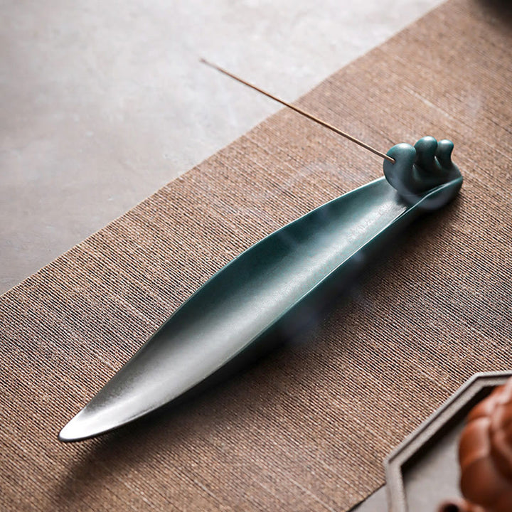 Buddha Stones3つの石 波 蝶 竹 癒し 陶器 スティック 香炉 装飾 - image 9