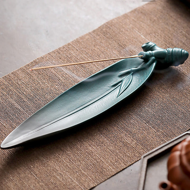 Buddha Stones3つの石 波 蝶 竹 癒し 陶器 スティック 香炉 装飾 - image 16