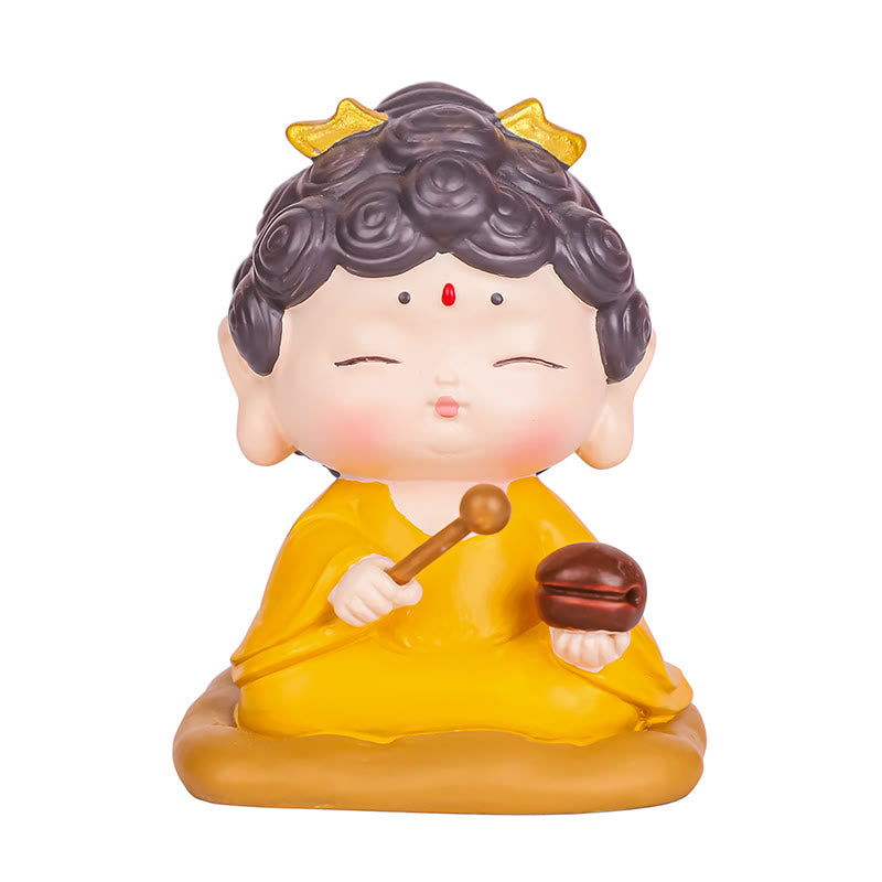 Buddha Stones瞑想 蓮 阿弥陀仏 樹脂像 慈悲 室内装飾 - image 9