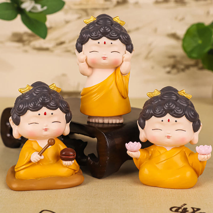 Buddha Stones瞑想 蓮 阿弥陀仏 樹脂像 慈悲 室内装飾 - image 10