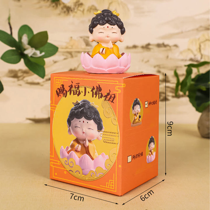 Buddha Stones瞑想 蓮 阿弥陀仏 樹脂像 慈悲 室内装飾 - image 5