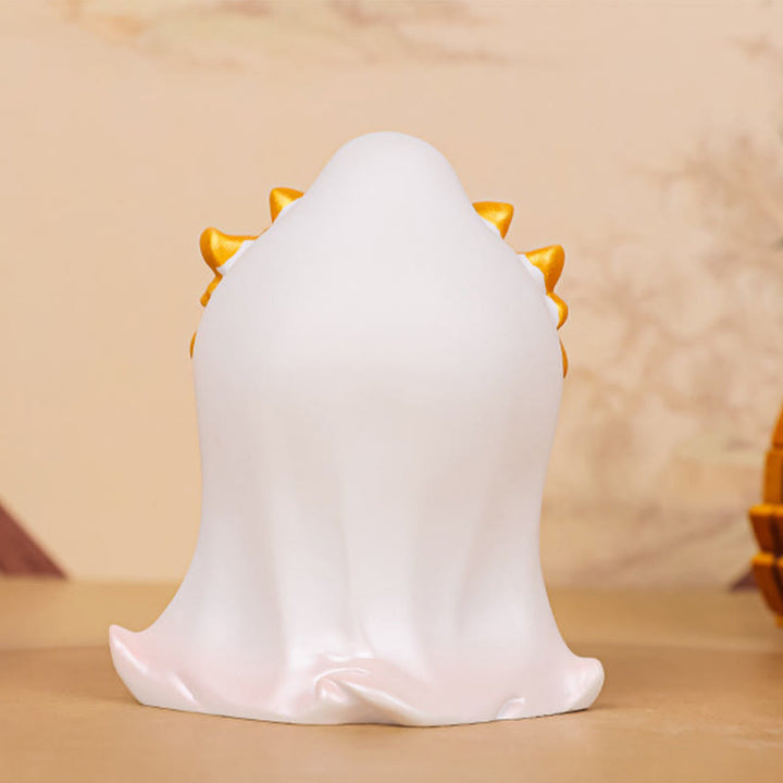 Buddha Stones瞑想観音蓮華座の少年少女樹脂像ハーモニーホームデコレーション - image 4