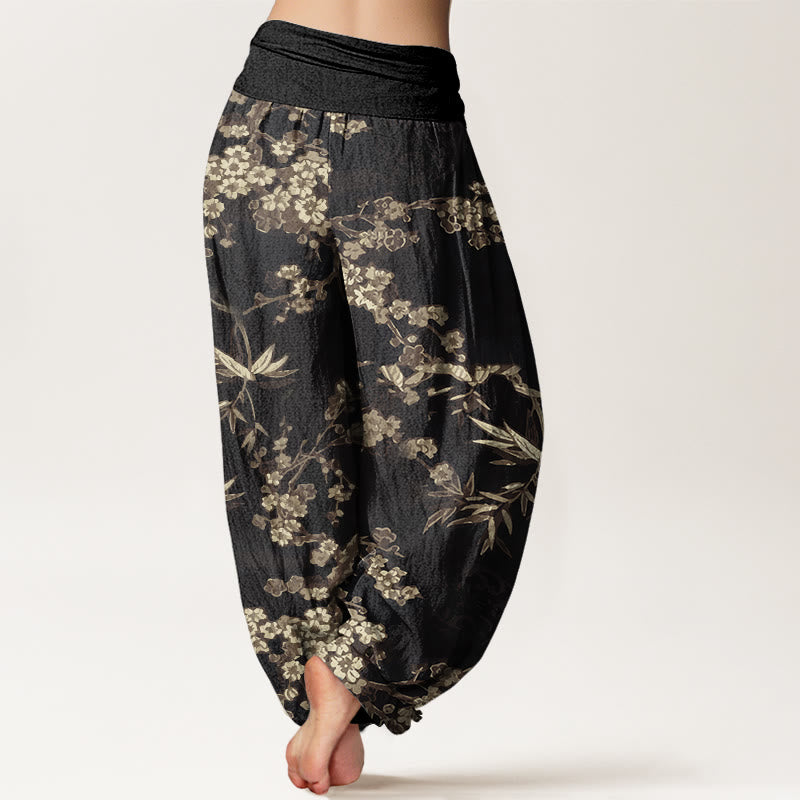 Buddha Stonesホワイト 桜柄 レディース ウエストゴム ハーレムパンツ - image 10