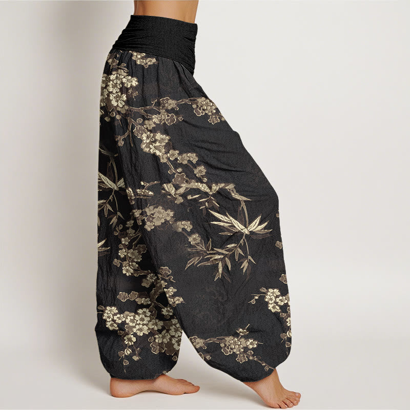Buddha Stonesホワイト 桜柄 レディース ウエストゴム ハーレムパンツ - image 9