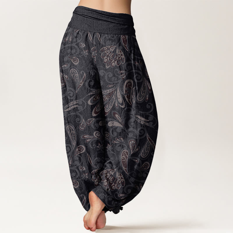 Buddha Stonesカジュアル 花びらデザイン レディース 伸縮性ウエスト ハーレムパンツ - image 3
