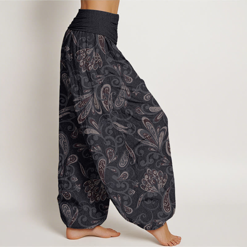 Buddha Stonesカジュアル 花びらデザイン レディース 伸縮性ウエスト ハーレムパンツ - image 2
