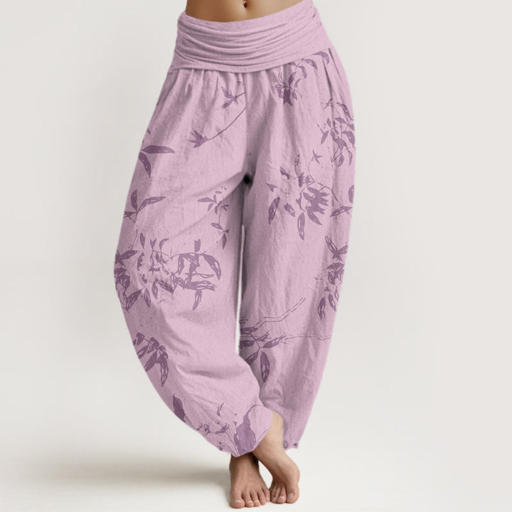 Buddha Stonesの枝柄レディース伸縮性ウエストハーレムパンツ - ピンク - US22、 UK/AU26、 EU54 (6XL) - image 8