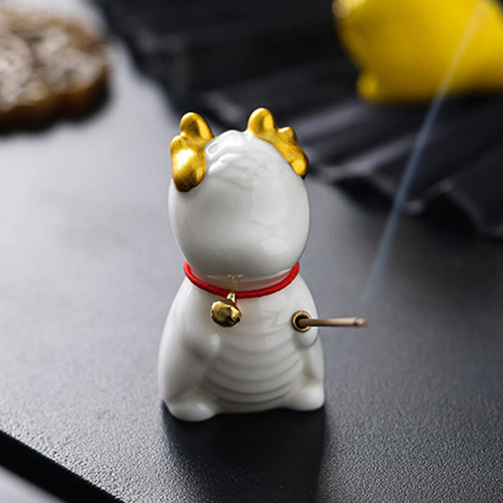 Buddha Stones龍鈴 癒し 陶器 香炉 デスク装飾