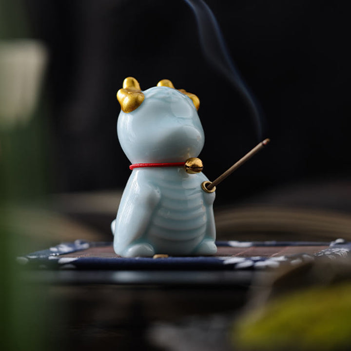 Buddha Stones龍鈴 癒し 陶器 香炉 デスク装飾