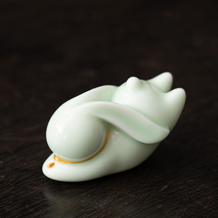 Buddha Stones飛ぶウサギ 竹マット 癒し系 陶器 香炉 デスク装飾
