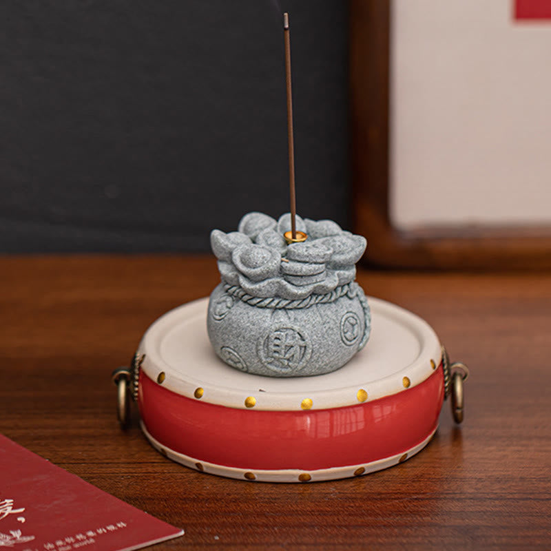 Buddha Stones漢字 福インゴット 癒しの香炉 デスク装飾