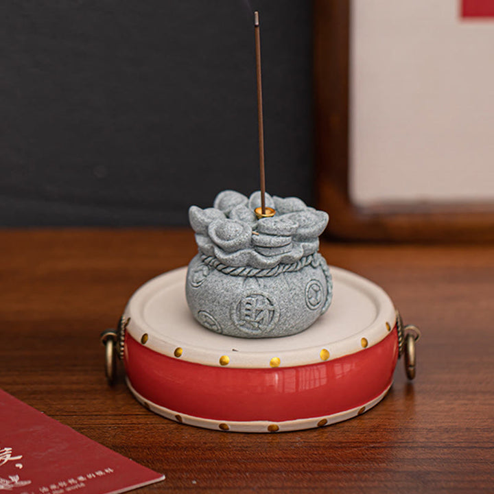 Buddha Stones漢字 福インゴット 癒しの香炉 デスク装飾