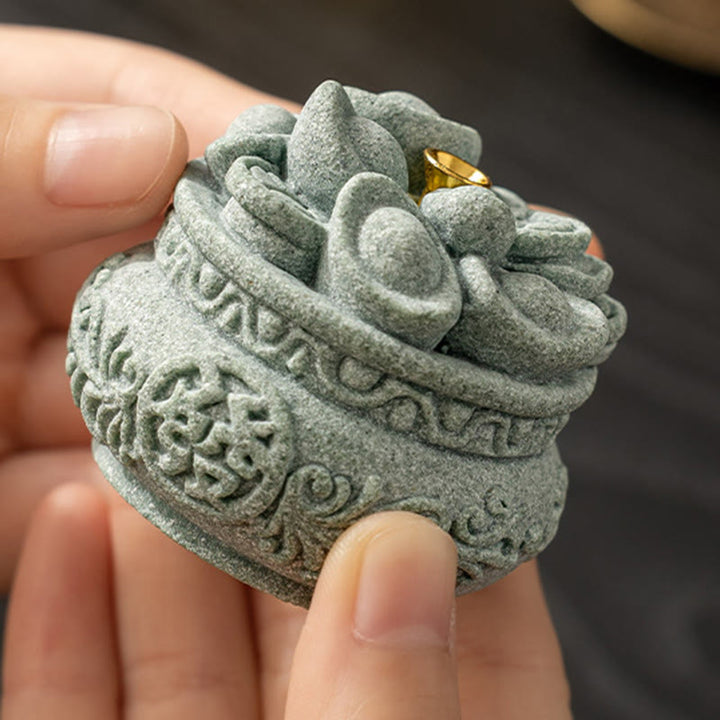 Buddha Stones漢字 福インゴット 癒しの香炉 デスク装飾