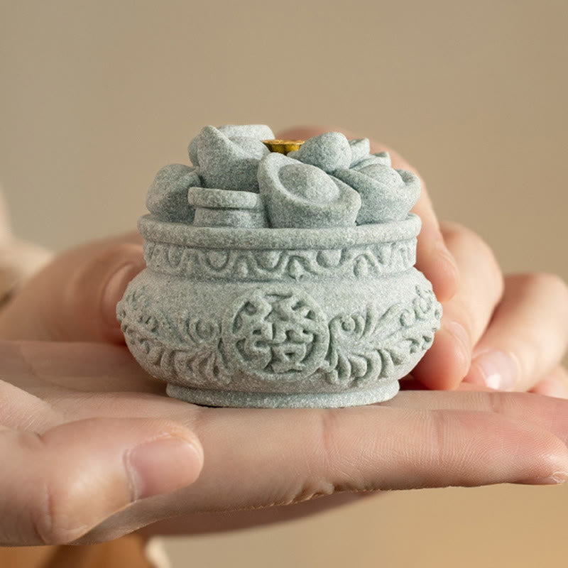 Buddha Stones漢字 福インゴット 癒しの香炉 デスク装飾