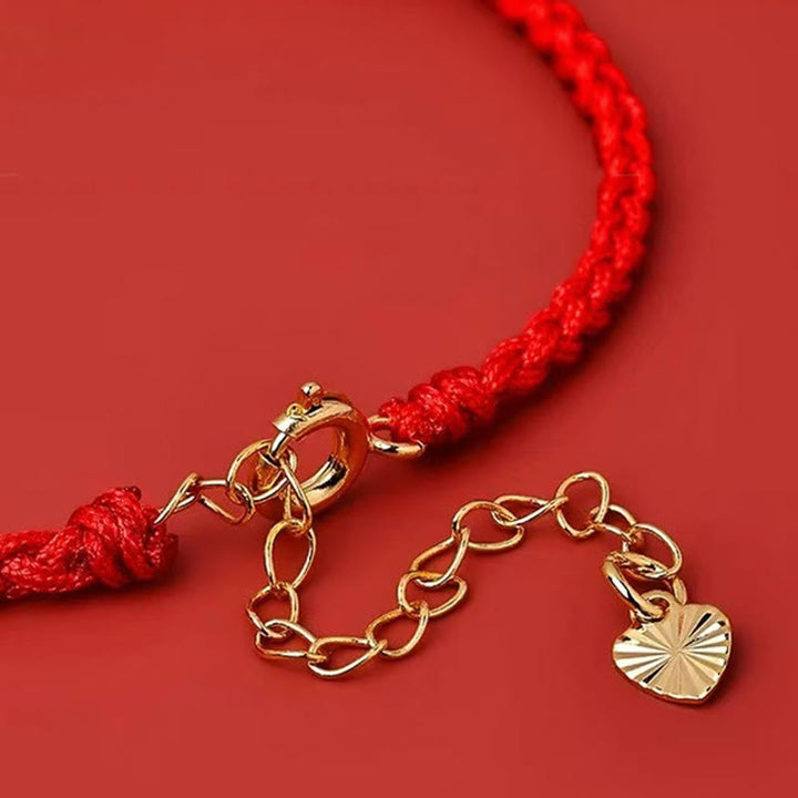 Buddha Stonesの赤い糸 925スターリングシルバー 五つの富の神との繋がりブレスレット