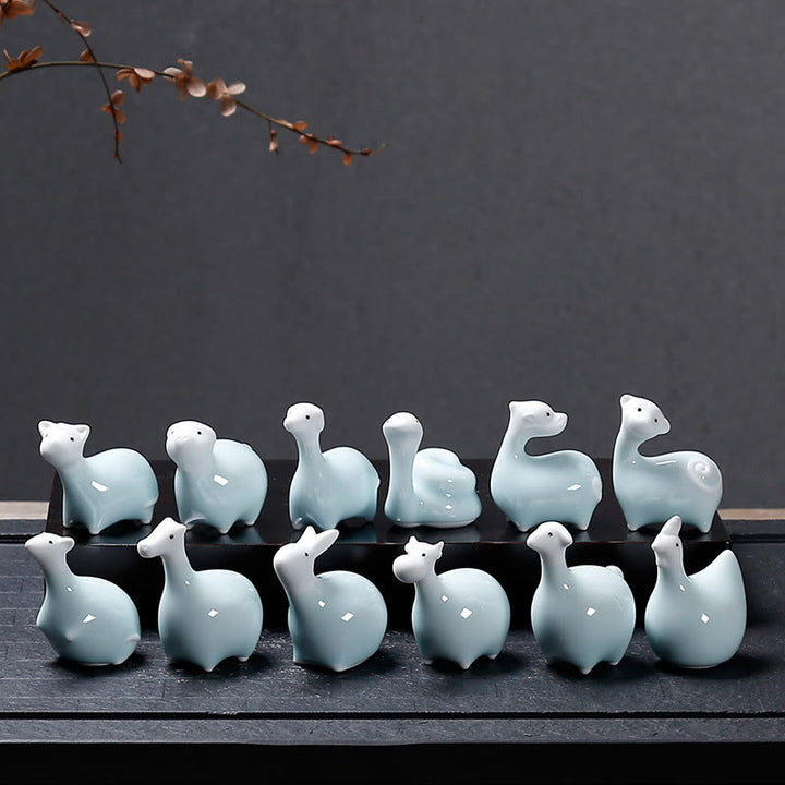Buddha Stones十二支 陶器 ティーペット ホームデコレーション
