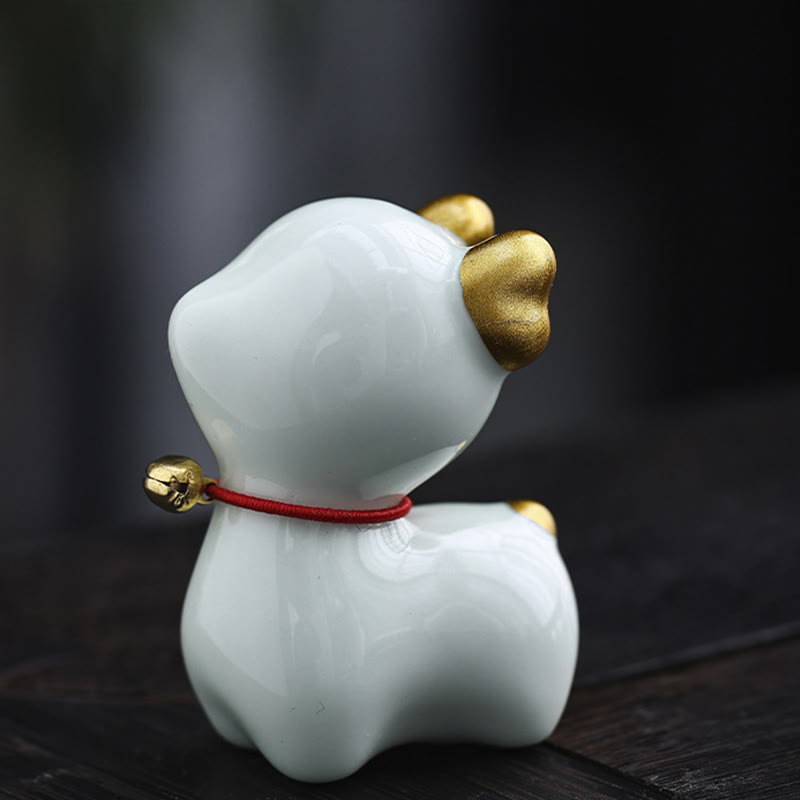 Buddha Stonesミニ鹿ティーペットセラミックホームデスク置物装飾 - ライトグリーンの鹿 4*2.7*5.3cm - image 7