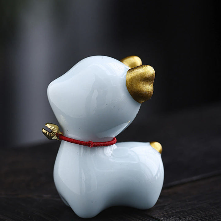Buddha Stonesミニ鹿ティーペットセラミックホームデスク置物装飾 - ブルーディア 4*2.7*5.3cm - image 8