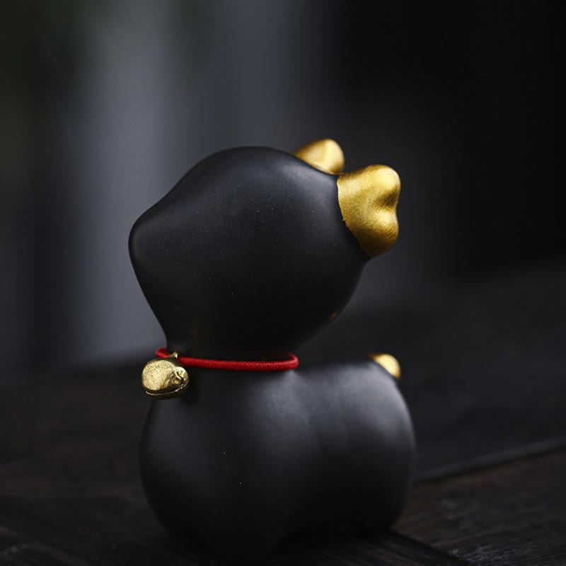 Buddha Stonesミニ鹿ティーペットセラミックホームデスク置物装飾 - 黒鹿 4*2.7*5.3cm - image 19