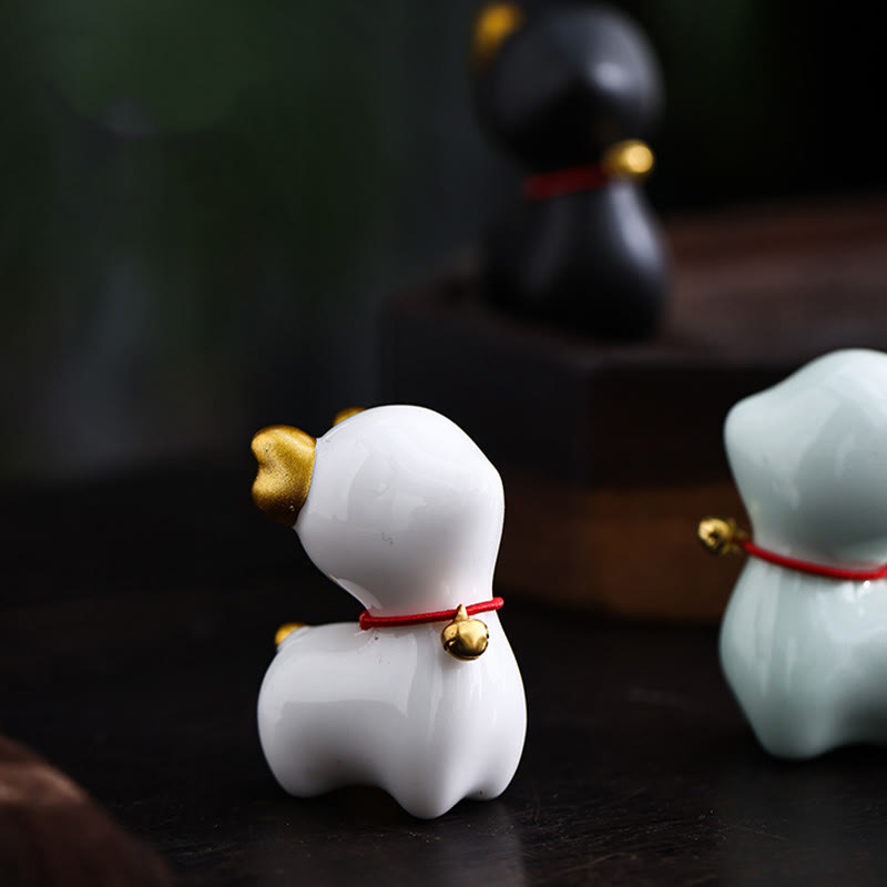 Buddha Stonesミニ鹿ティーペットセラミックホームデスク置物装飾 - image 6