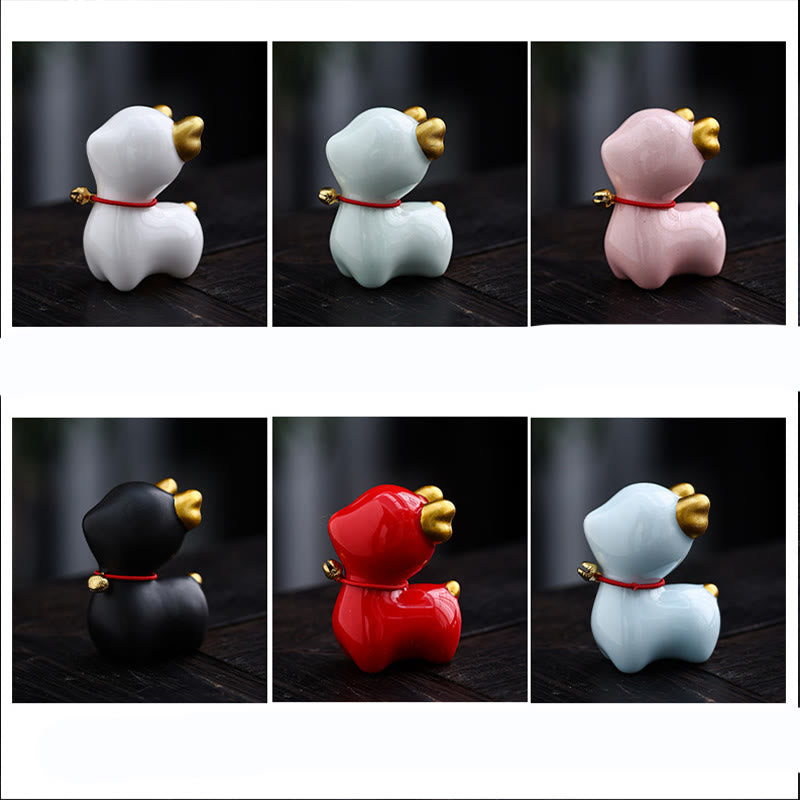 Buddha Stonesミニ鹿ティーペットセラミックホームデスク置物装飾 - image 26